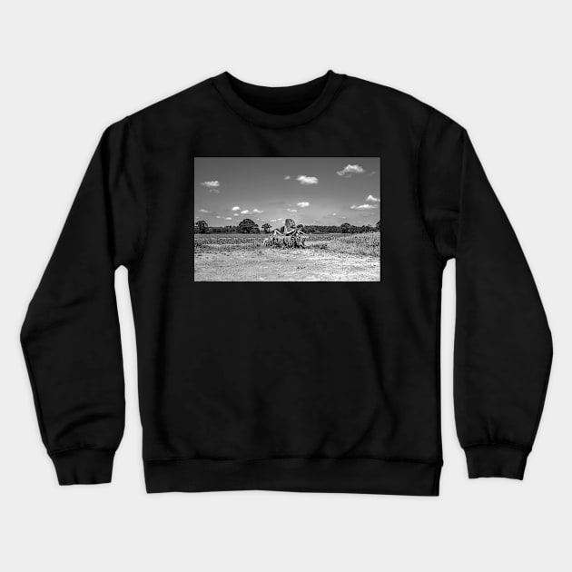 Arable plough in the English countryside Crewneck Sweatshirt by yackers1